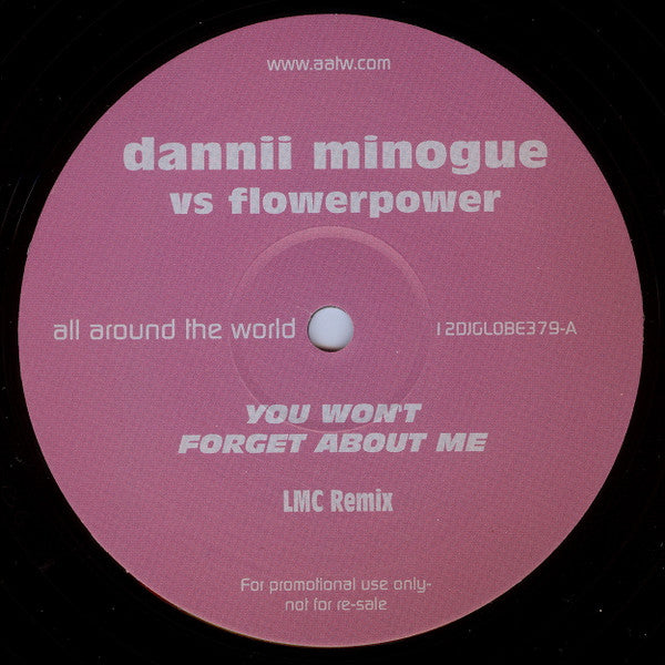 Dannii Minogue Vs Flower Power : You Won't Forget About Me (2x12", Promo)