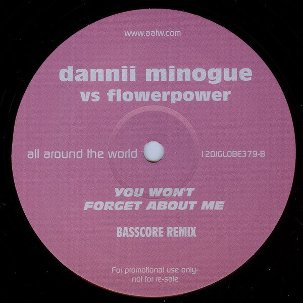 Dannii Minogue Vs Flower Power : You Won't Forget About Me (2x12", Promo)