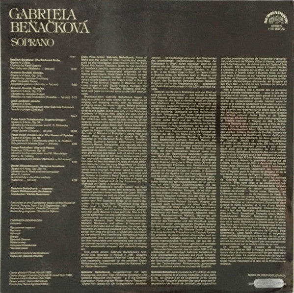 Gabriela Beňačková : Soprano (LP)