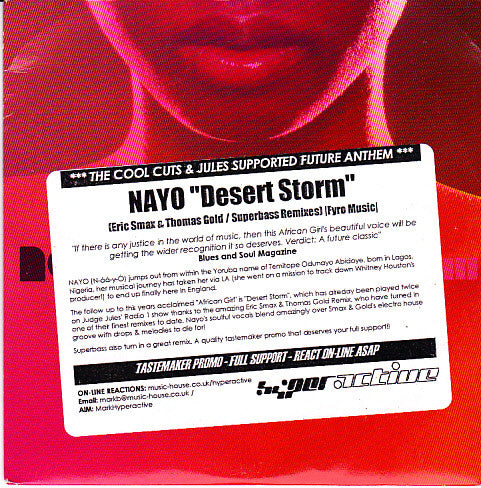 Nayo : Desert Storm (CD, Single, Promo)