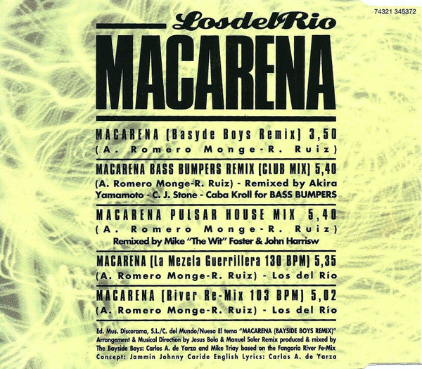 Los Del Rio : Macarena (CD, Maxi, Dis)