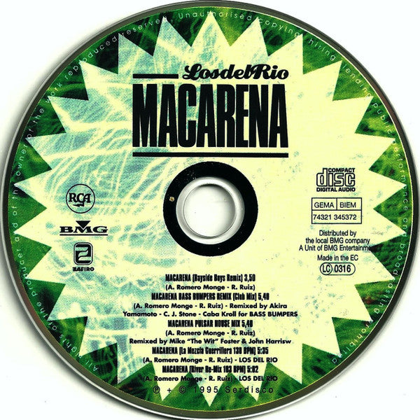 Los Del Rio : Macarena (CD, Maxi, Dis)
