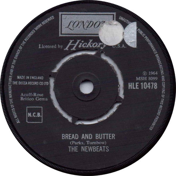 The Newbeats : Bread And Butter (7")