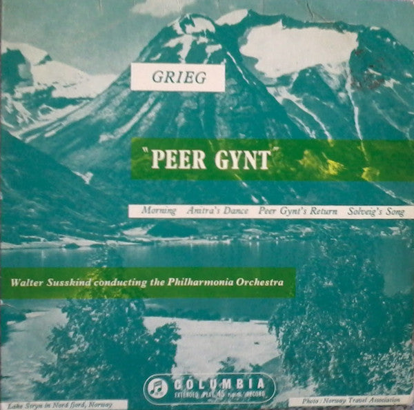 Edvard Grieg, Walter Susskind Conducting Philharmonia Orchestra : Peer Gynt (7", EP, Mono, RE)