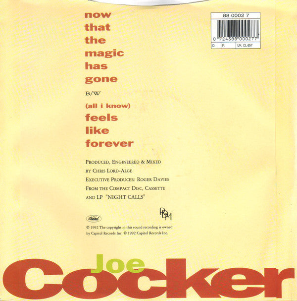Joe Cocker : Now That The Magic Has Gone (7")