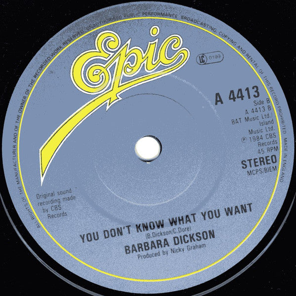 Barbara Dickson : I Don't Believe In Miracles (7")