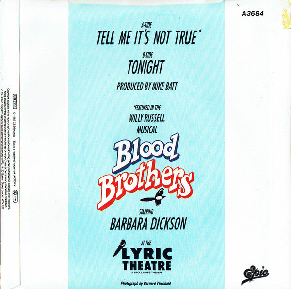 Barbara Dickson : Tell Me It's Not True (7")