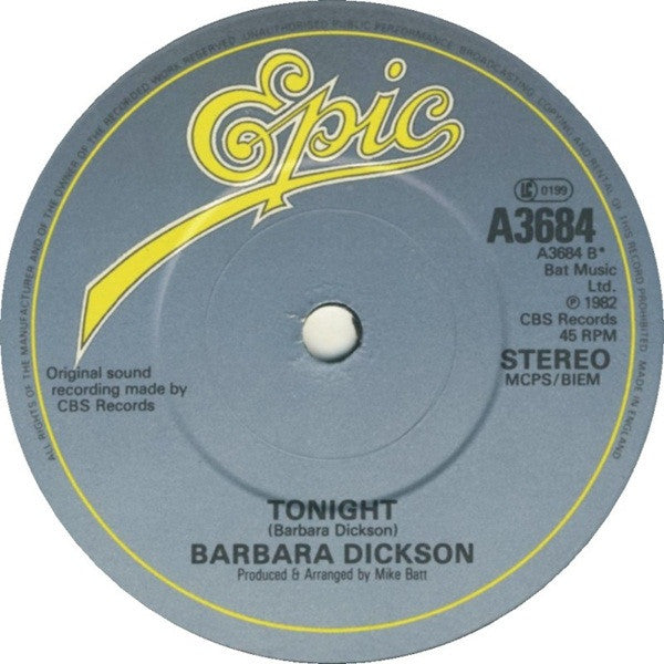 Barbara Dickson : Tell Me It's Not True (7")