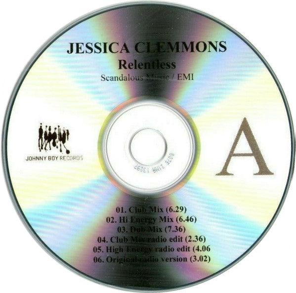 Jessica Clemmons : 'Relentless' Club Mixes (CDr, Single, Promo)