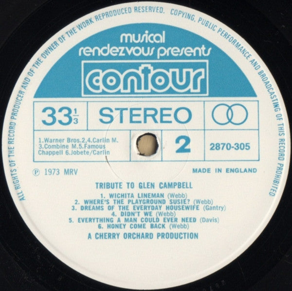 Mark Duffy (3) : Tribute To Glen Campbell (LP)