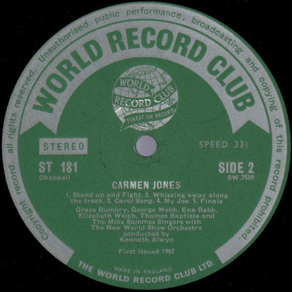 Mike Sammes Singers With The New World Show Orchestra : Carmen Jones (LP, Album, Club)