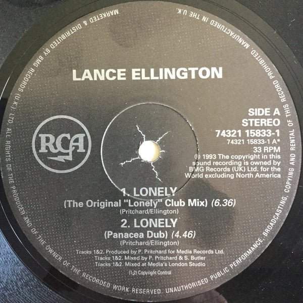 Lance Ellington : Lonely (Have We Lost Our Love) (12", Single)
