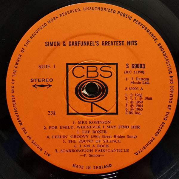 Simon & Garfunkel : Simon And Garfunkel's Greatest Hits (LP, Comp)