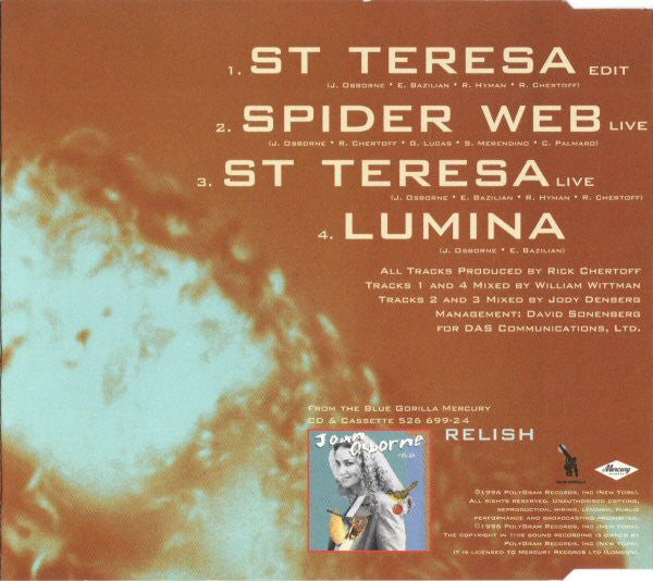 Joan Osborne : St Teresa (CD, Single, CD1)