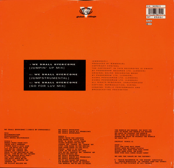 Emmanuel (2) : We Shall Overcome (12")