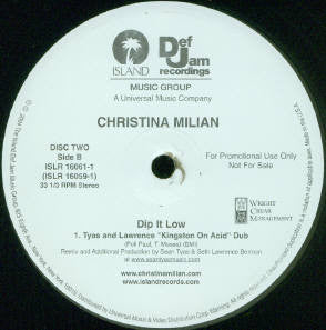 Christina Milian : Dip It Low (2x12", Promo)