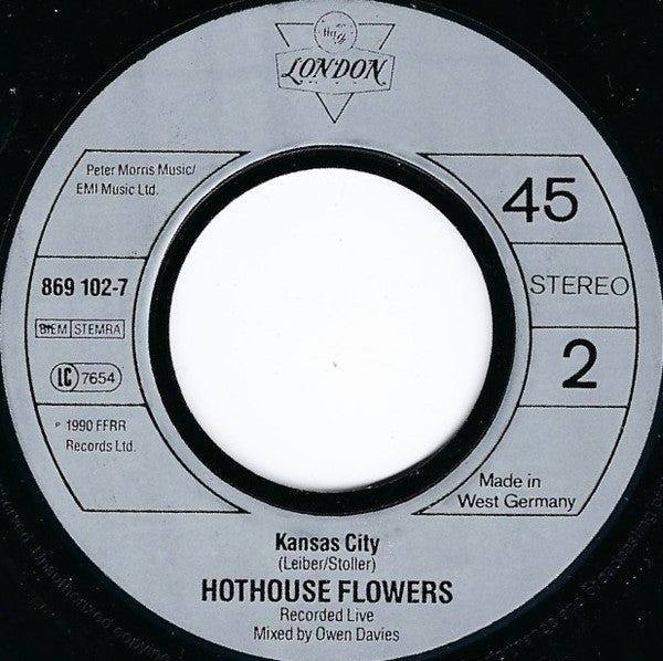 Hothouse Flowers : I Can See Clearly Now (7", Single)