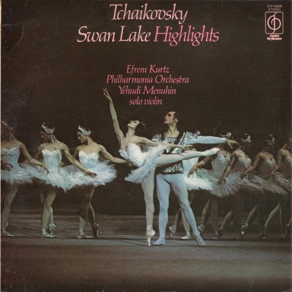 Tchaikovsky*, Efrem Kurtz Conducting The Philharmonia Orchestra With Soloist Yehudi Menuhin : Swan Lake Highlights (LP)
