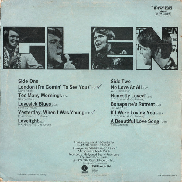 Glen Campbell : Glen (LP, Album)
