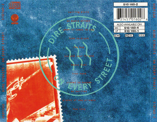 Dire Straits : On Every Street (CD, Album, PRS)