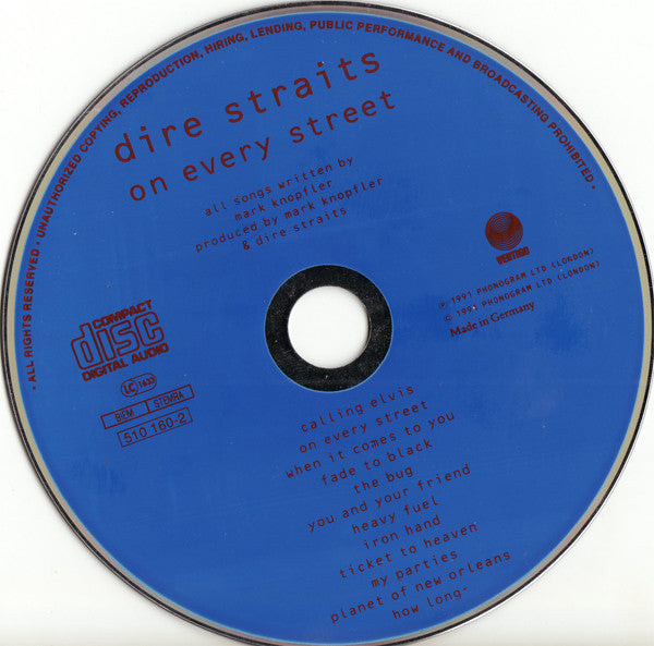 Dire Straits : On Every Street (CD, Album, PRS)