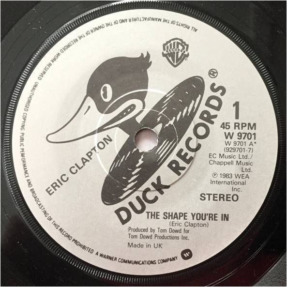Eric Clapton : The Shape You're In (7", Pap)