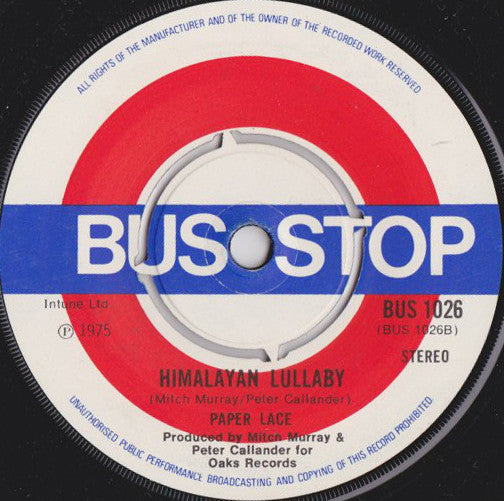 Paper Lace : So What If I Am / Himalayan Lullaby (7", Single)