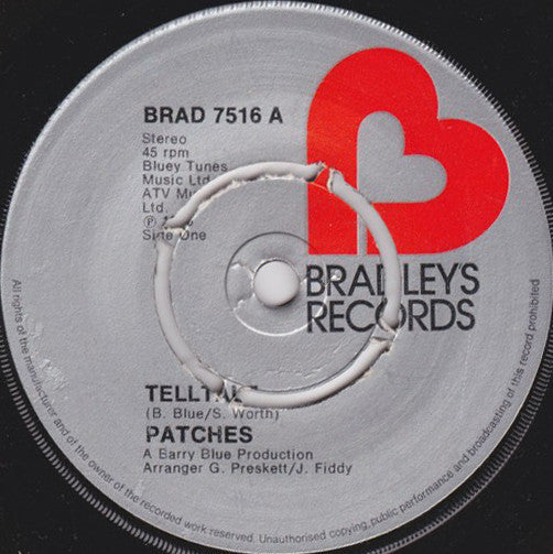 The Patches : Telltale (7", Single, 4-P)
