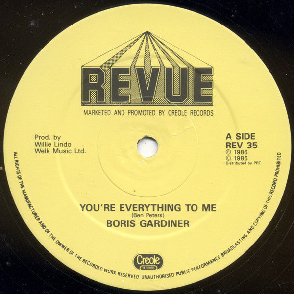 Boris Gardiner : You're Everything To Me / Last Night (12")