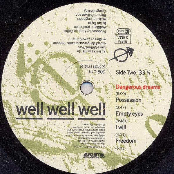 Well Well Well : Dangerous Dreams (LP, Album)