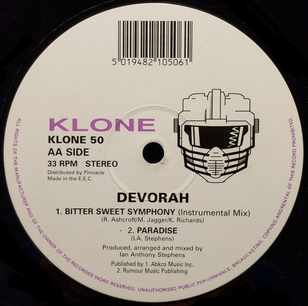 Devorah : Bitter Sweet Symphony / Paradise (12")
