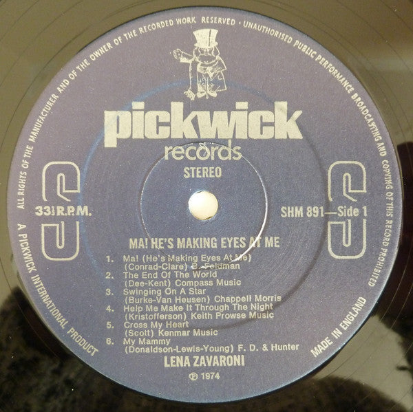 Lena Zavaroni : Ma! He's Making Eyes At Me (LP, RE)