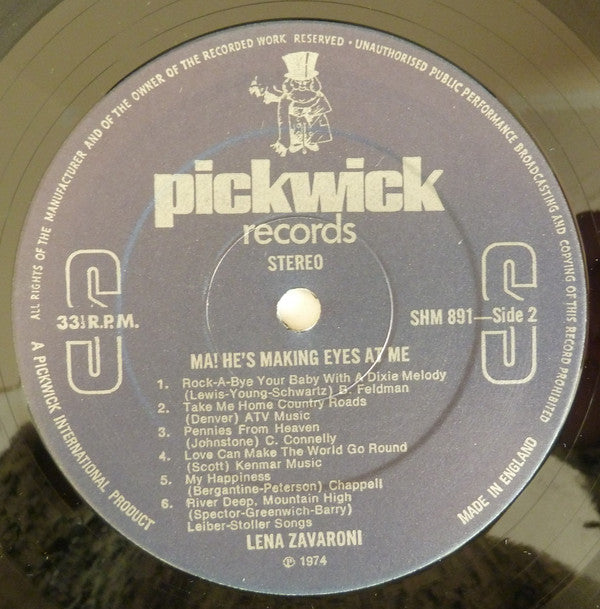 Lena Zavaroni : Ma! He's Making Eyes At Me (LP, RE)