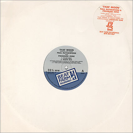 Paul Rutherford With Pressure Zone : That Moon (12", Maxi, Promo, Die)