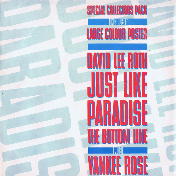 David Lee Roth : Just Like Paradise (12", Single)