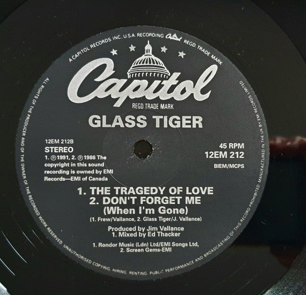 Glass Tiger : My Town (12")