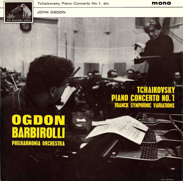 Pyotr Ilyich Tchaikovsky / César Franck ; John Ogdon, Sir John Barbirolli, Philharmonia Orchestra : Piano Concerto No.1 / Symphonic Variations (LP, Mono)