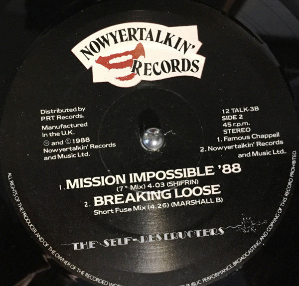 The Self-Destructers : Mission Impossible '88 (12", Single)