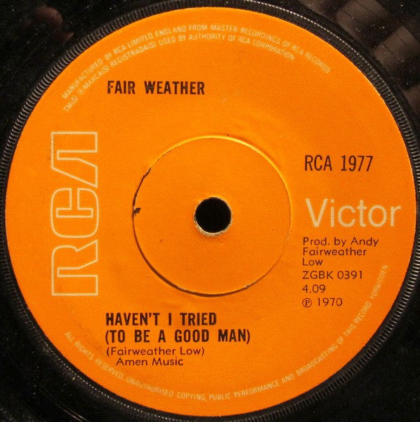 Fair Weather : Natural Sinner (7", Single, Sol)