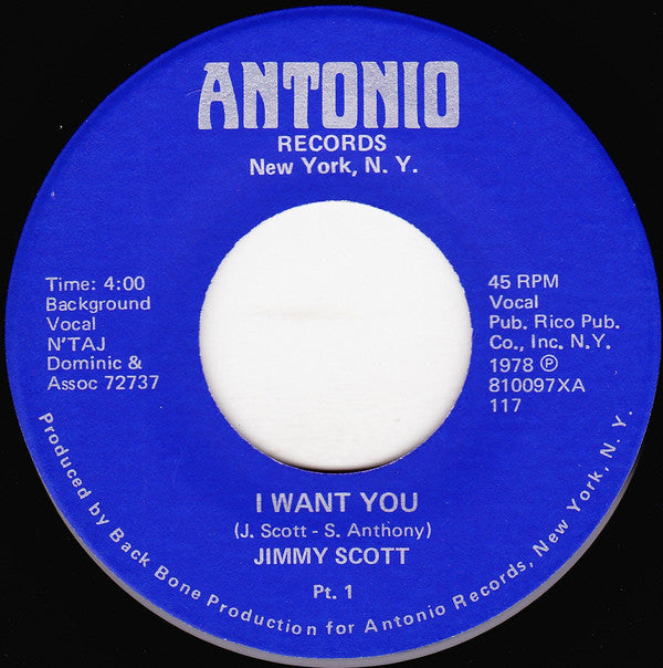 Jimmy Scott (6) : I Want You (7")