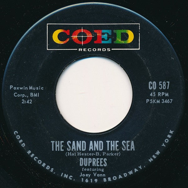The Duprees : (It's No) Sin / The Sand And The Sea (7", Single, RCA)