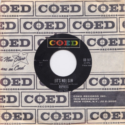 The Duprees : (It's No) Sin / The Sand And The Sea (7", Single, RCA)