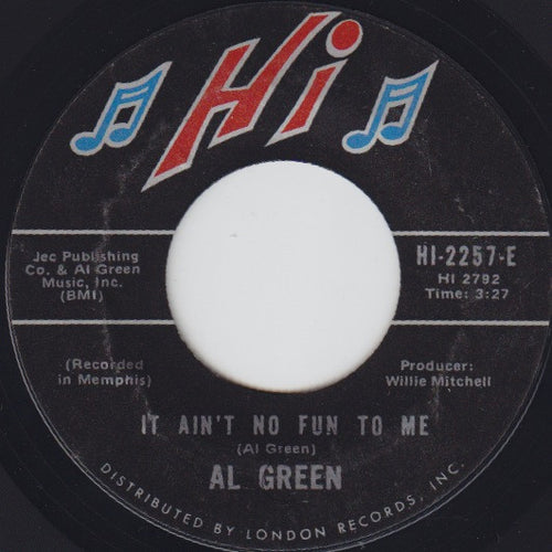 Al Green : Livin' For You / It Ain't No Fun To Me (7", Single)