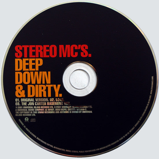 Stereo MC's : Deep Down & Dirty (CD, Single)