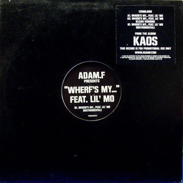 Adam F : Where's My... (12", Promo)