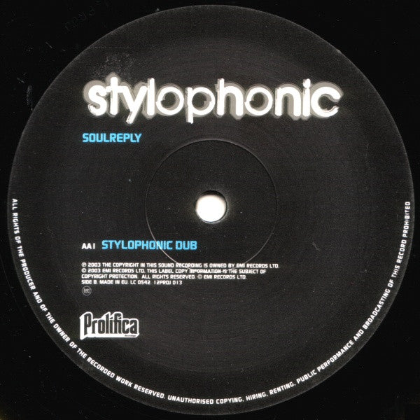Stylophonic : Soulreply (12", Promo)