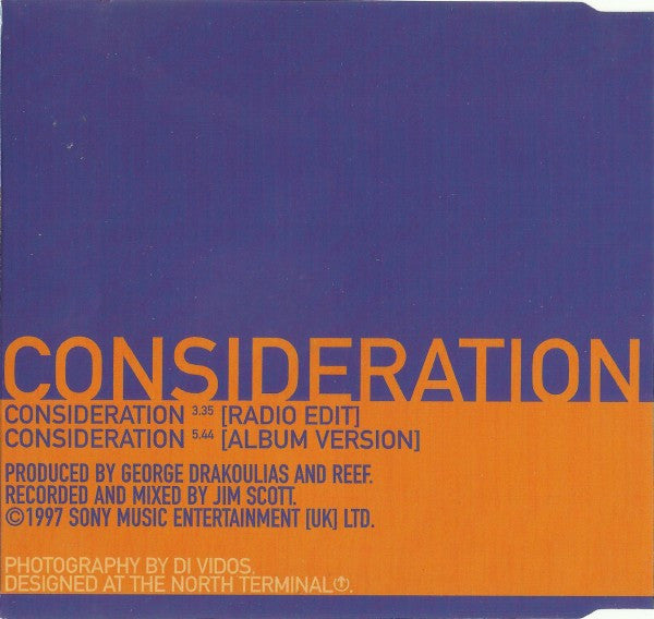 Reef : Consideration (CD, Single, Promo)