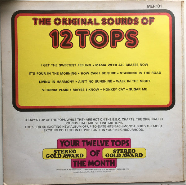 Unknown Artist : 12 Tops (Todays Top Hits) (LP, Album)