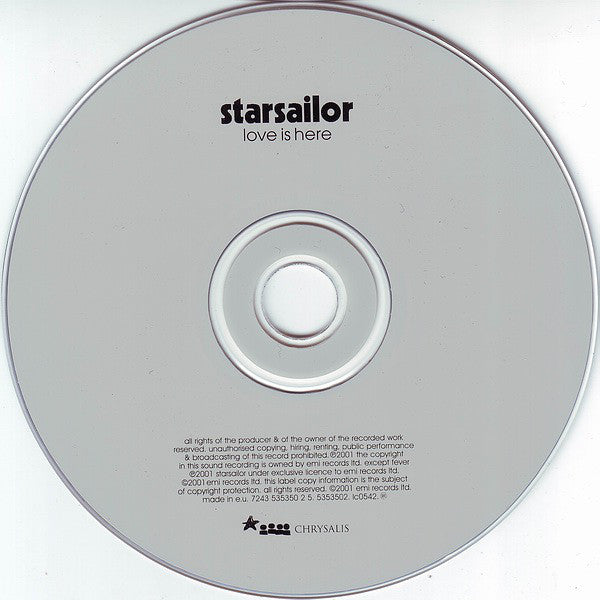 Starsailor : Love Is Here (CD, Album, RP)