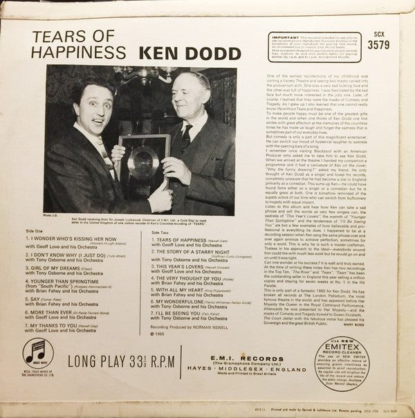 Ken Dodd : Tears Of Happiness (LP, Album)